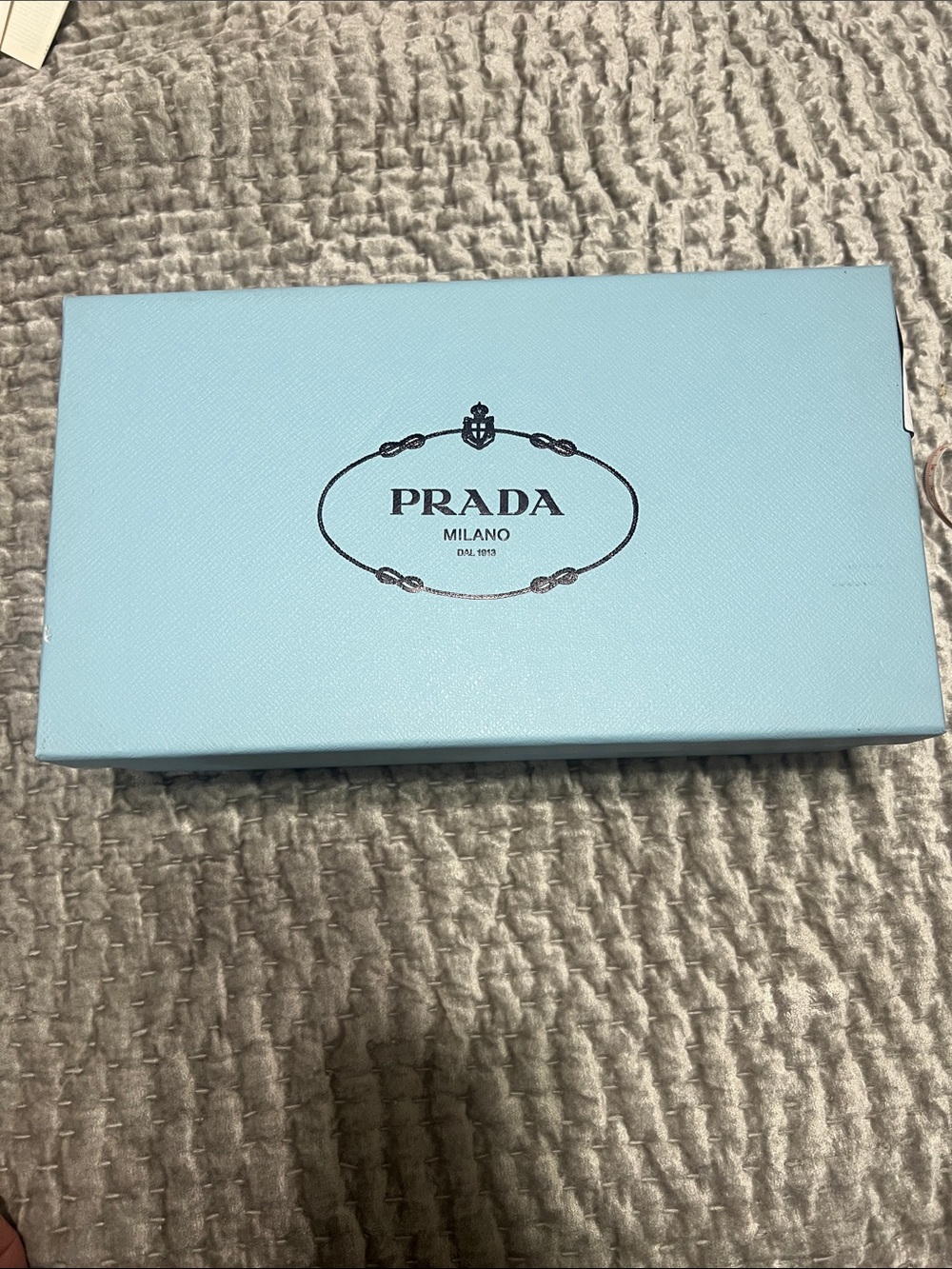 Prada Light Blue Milano Logo Gift Box